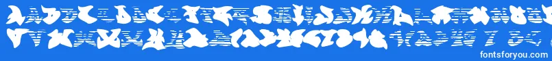 フォントGraffonti.Gradient.Fill – 青い背景に白い文字