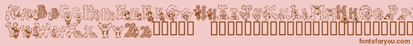 PatchworkAngel Font – Brown Fonts on Pink Background