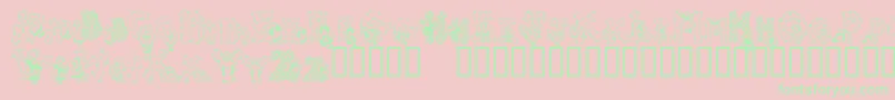 PatchworkAngel Font – Green Fonts on Pink Background