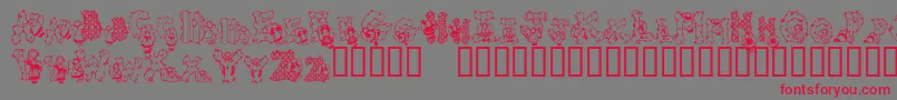 PatchworkAngel Font – Red Fonts on Gray Background