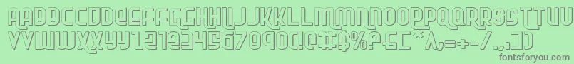 RokikierShadowExpanded Font – Gray Fonts on Green Background