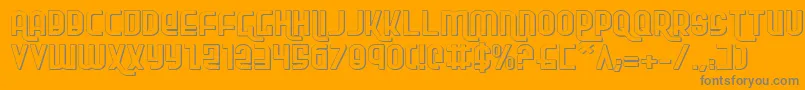 RokikierShadowExpanded Font – Gray Fonts on Orange Background