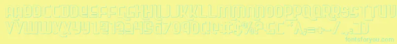 RokikierShadowExpanded Font – Green Fonts on Yellow Background