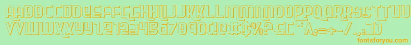 RokikierShadowExpanded Font – Orange Fonts on Green Background