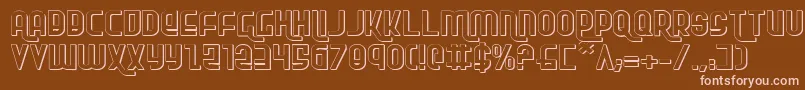 RokikierShadowExpanded Font – Pink Fonts on Brown Background