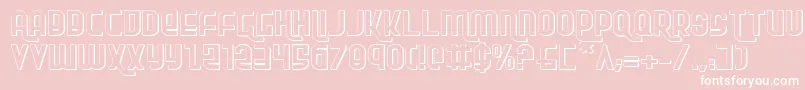 RokikierShadowExpanded Font – White Fonts on Pink Background