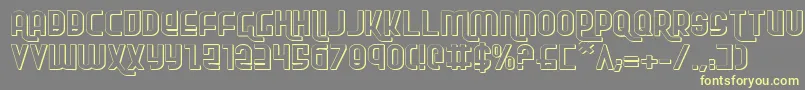 RokikierShadowExpanded Font – Yellow Fonts on Gray Background