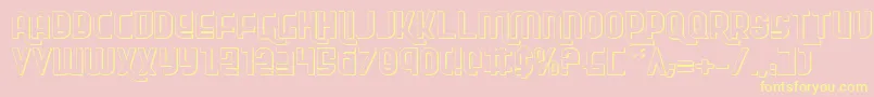 RokikierShadowExpanded Font – Yellow Fonts on Pink Background