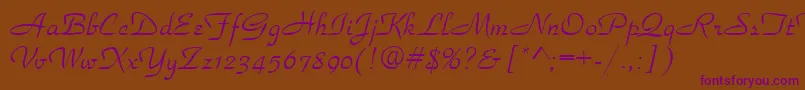 Parkaven Font – Purple Fonts on Brown Background