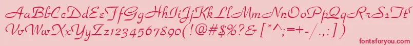 Parkaven Font – Red Fonts on Pink Background