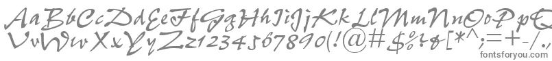 フォントP700ScriptRegular – 白い背景に灰色の文字