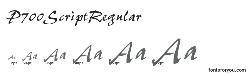 P700ScriptRegular Font Sizes