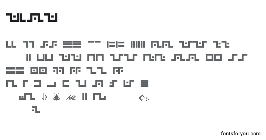 Шрифт Narn – алфавит, цифры, специальные символы