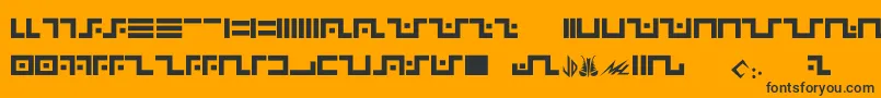 Narn Font – Black Fonts on Orange Background