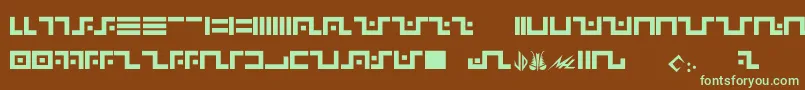 Narn-fontti – vihreät fontit ruskealla taustalla