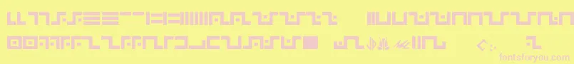 Narn-fontti – vaaleanpunaiset fontit keltaisella taustalla
