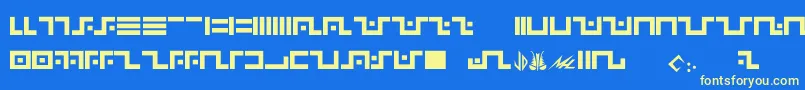 Narn Font – Yellow Fonts on Blue Background