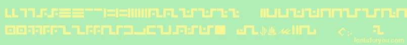 Narn Font – Yellow Fonts on Green Background