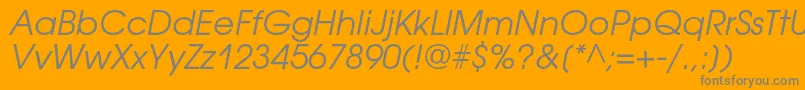 AvantgardegothiccItalic Font – Gray Fonts on Orange Background