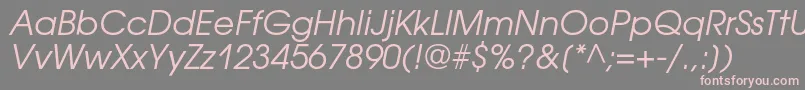 AvantgardegothiccItalic Font – Pink Fonts on Gray Background