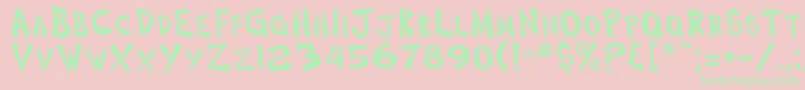 Cosmictwo Font – Green Fonts on Pink Background