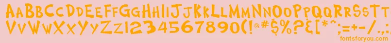 Cosmictwo Font – Orange Fonts on Pink Background