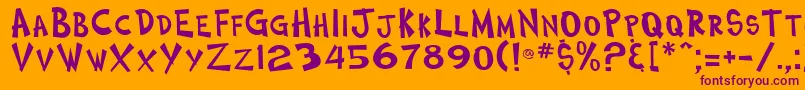 Cosmictwo-Schriftart – Violette Schriften auf orangefarbenem Hintergrund