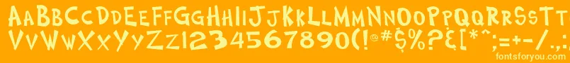 fuente Cosmictwo – Fuentes Amarillas Sobre Fondo Naranja