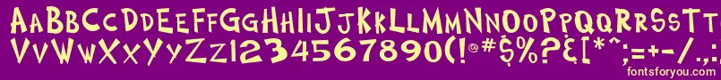 Cosmictwo Font – Yellow Fonts on Purple Background