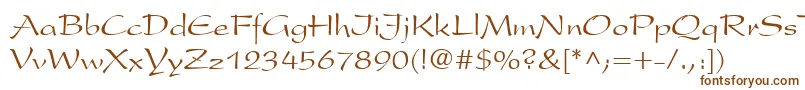 Шрифт Hansa – коричневые шрифты на белом фоне