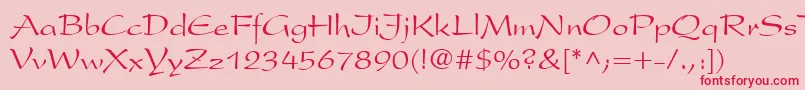 Hansa Font – Red Fonts on Pink Background