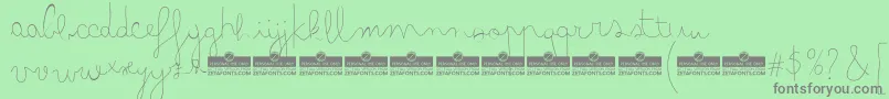 BimboBallpointTrial Font – Gray Fonts on Green Background