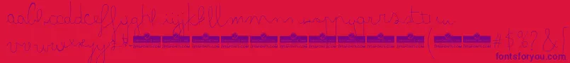 BimboBallpointTrial Font – Purple Fonts on Red Background