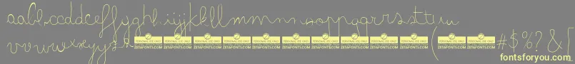 BimboBallpointTrial-fontti – keltaiset fontit harmaalla taustalla