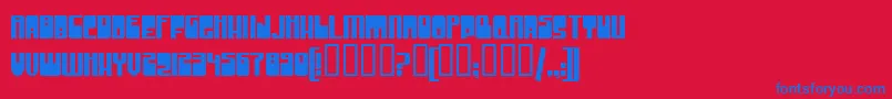 GrooveMachineUpright Font – Blue Fonts on Red Background