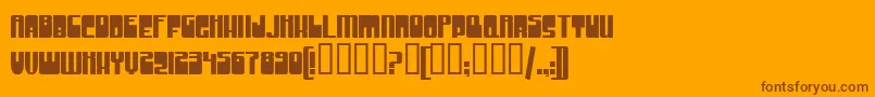 GrooveMachineUpright Font – Brown Fonts on Orange Background