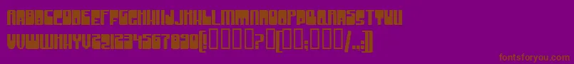 GrooveMachineUpright Font – Brown Fonts on Purple Background