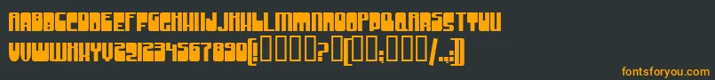 GrooveMachineUpright Font – Orange Fonts on Black Background