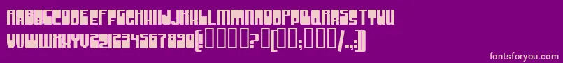 GrooveMachineUpright Font – Pink Fonts on Purple Background