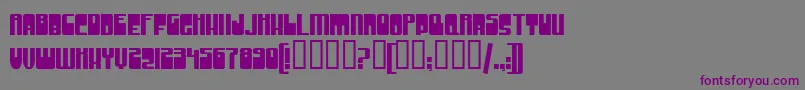 GrooveMachineUpright-Schriftart – Violette Schriften auf grauem Hintergrund