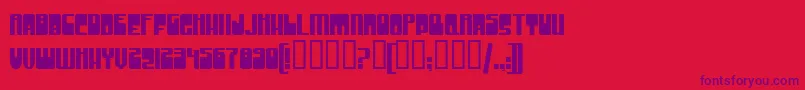 GrooveMachineUpright Font – Purple Fonts on Red Background