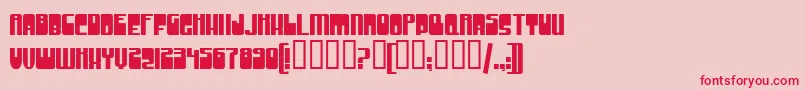 GrooveMachineUpright Font – Red Fonts on Pink Background