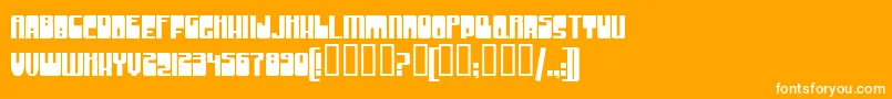GrooveMachineUpright Font – White Fonts on Orange Background