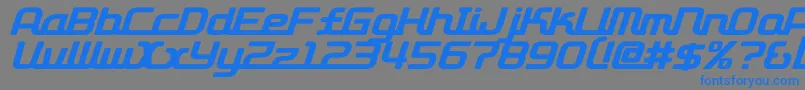 D3RoadsterismItalic Font – Blue Fonts on Gray Background