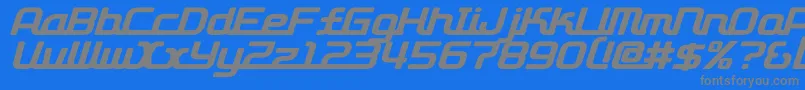 D3RoadsterismItalic Font – Gray Fonts on Blue Background