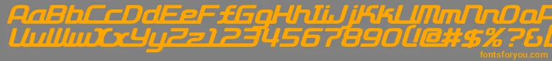 Police D3RoadsterismItalic – polices orange sur fond gris