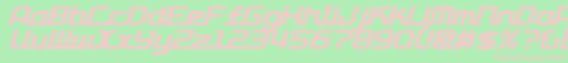 Шрифт D3RoadsterismItalic – розовые шрифты на зелёном фоне