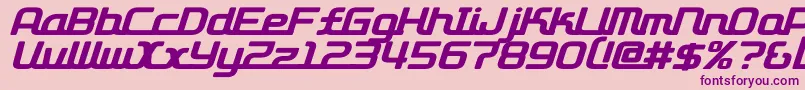 D3RoadsterismItalic Font – Purple Fonts on Pink Background