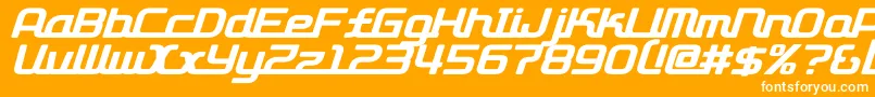 D3RoadsterismItalic Font – White Fonts on Orange Background