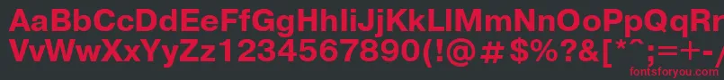 PragmaticaBold Font – Red Fonts on Black Background